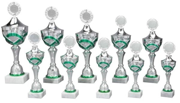 Pokal silber-grün Olivia