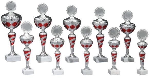 Pokal silber-rot Tosca