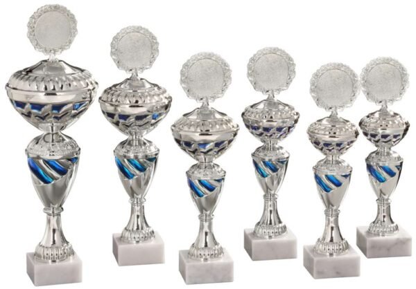 Pokal silber-blau Nora