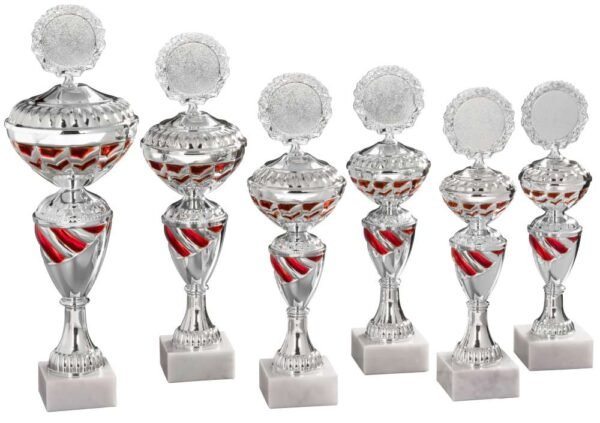 Pokal silber-rot Ellen