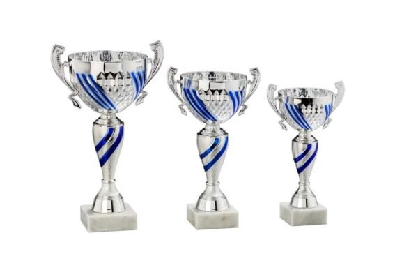 Pokal Baya Silber-Blau