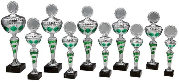 Pokal silber-grün Hydra