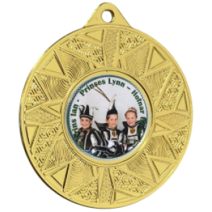 Karnevalsmedaille 64 in gold inkl. Emblem